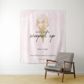 Watercolor Ijsje Bruidsdouche Welkom Wandkleed (In situ)