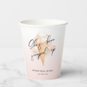 Watercolor Ijsje Bruidsfeest  Papieren Bekers (Voorkant)