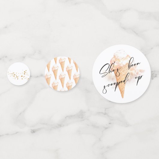 Watercolor Ijsje Bruidsmeisje Borrel  Confetti (Voorkanten)