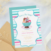 Watercolor Ijsje Sundae Baby Shower Kaart