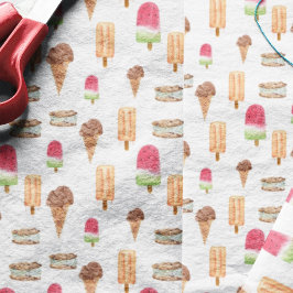 Watercolor Ijsjes & IJshoorntjes Popcorn Tissuepapier