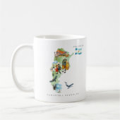 Watercolor Illustrated Map Argentina | Monogram Koffiemok (Links)