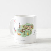 Watercolor Illustrated Map Austria | Monogram Koffiemok (Voorkant links)