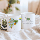 Watercolor Illustrated Map Ecuador | Monogram Koffiemok