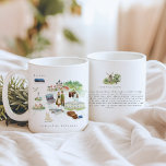 Watercolor Illustrated Map Estonia | Monogram Koffiemok<br><div class="desc">This watercolor illustrated mug features a storybook-style map of Estonia, bringing together the country’s landscapes, culture, and heritage through a collection of hand-painted travel illustrations. Soft watercolor textures and thoughtful details capture the feeling of exploring Estonia, where historic cities, forests, coastlines, and traditions exist side by side. The reverse side...</div>