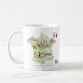 Watercolor Illustrated Map France | Monogram Koffiemok (Links)
