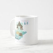 Watercolor Illustrated Map Guatemala | Monogram Koffiemok (Voorkant links)