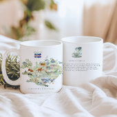 Watercolor Illustrated Map Iceland | Monogram Koffiemok