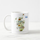 Watercolor Illustrated Map Scotland | Monogram Koffiemok (Links)
