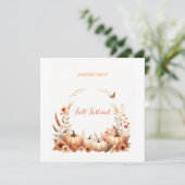 Watercolor illustratie Herfst Festival Feestdagenkaart (Staand voorkant)