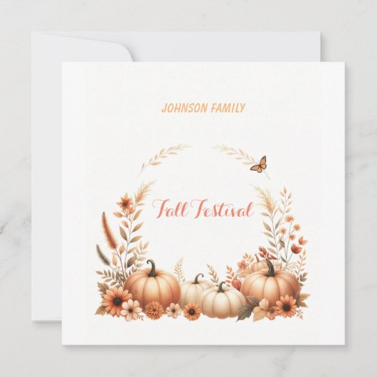 Watercolor illustratie Herfst Festival Feestdagenkaart (Voorkant)