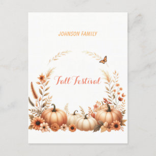 Watercolor illustratie Herfst Festival Feestdagenkaart