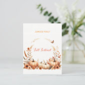 Watercolor illustratie Herfst Festival Feestdagenkaart (Staand voorkant)