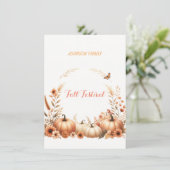 Watercolor illustratie Herfst Festival Kaart (Staand voorkant)