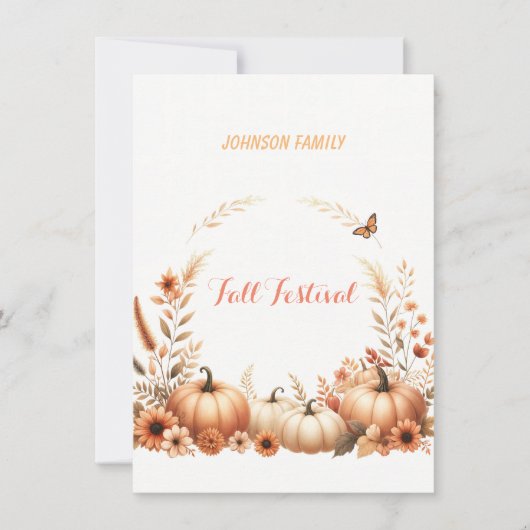 Watercolor illustratie Herfst Festival Kaart (Voorkant)