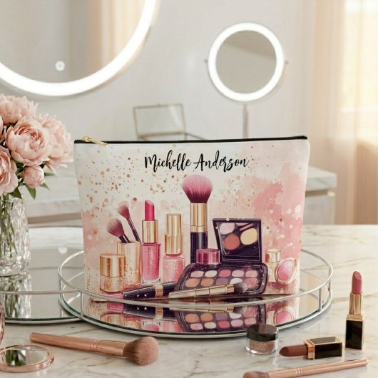 Watercolor Illustratie Make-up Etui
