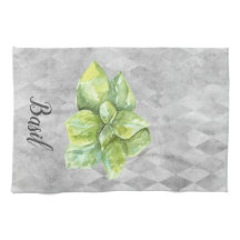 Watercolor illustratie van basilicumkruid