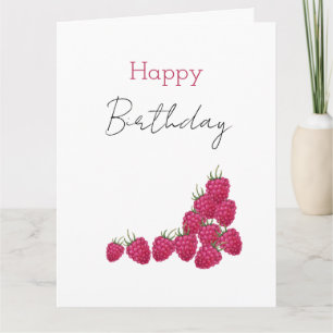 Watercolor Illustratie van Frambozen Kaart