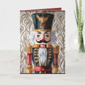 Watercolor illustratie van Notenkraker Kerstmis Feestdagen Kaart (Voorkant)