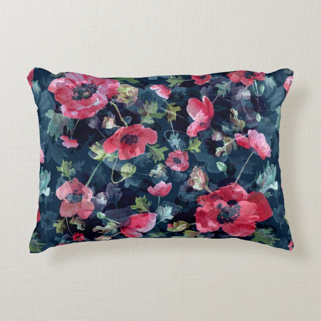 Watercolor illustration. Seamless pattern. Bouquet Accent Kussen (Voorkant)