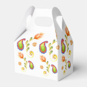 Watercolor Indiase paisley Bedankdoosjes (Achterkant)