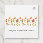 Watercolor Indiase paisley Bedankjes Labels (Achterkant)