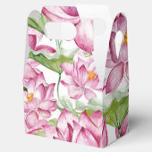 Watercolor Indische Lotus Bloem Bedankdoosjes (Geopend)