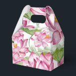 Watercolor Indische Lotus Bloem Bedankdoosjes<br><div class="desc">Trendy Indiase aquarel gunst dozen met wilde roze lotusbloemen.</div>