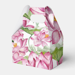 Watercolor Indische Lotus Bloem Bedankdoosjes