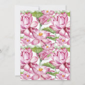 Watercolor Indische Lotus Bloem Taj Mahal Bedankkaart (Achterkant)