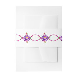 Watercolor Indische Lotus Bloem Uitnodigingen Wikkel