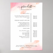 Watercolor Inksalon Prijslijst Poster (Voorkant)