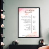 Watercolor Inkt Salon Prijslijst Poster