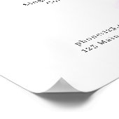 Watercolor Inkt Salon Prijslijst Poster (Hoek)