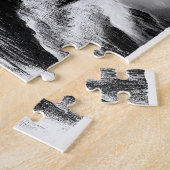 Watercolor inktpotlood van Vikings dragenschip Legpuzzel (Zijkant)