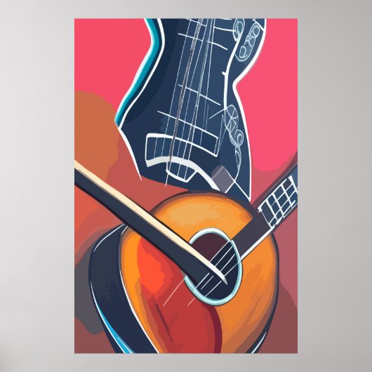 Watercolor Instruments Poster (Voorkant)