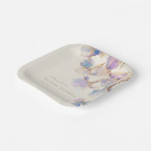 Watercolor Iris Bruiloft Feest Papieren Bordje (Gebogen)