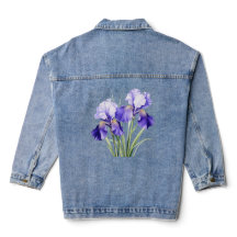 Watercolor Iris Denim Jasje