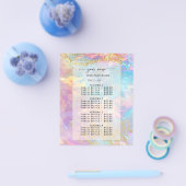Watercolor Iriserende opaal steen Prijslijst Menu (Enkel)