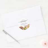 Watercolor Italiaans eten Dat is amore bruidstaart Ronde Sticker (Envelop)