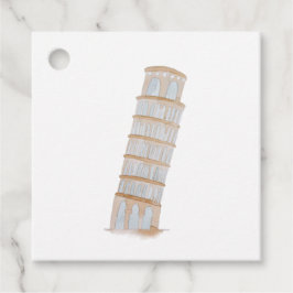 Watercolor Italiaans Huwelijk op Bestemming Bedankjes Labels