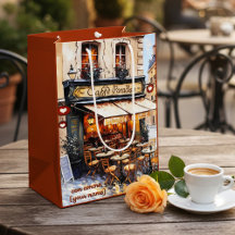 Watercolor Italiaanse koffiebar