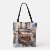 Watercolor Italian Café Coffee Lover  Tote Bag (Achterkant)