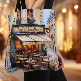 Watercolor Italian Café Coffee Lover  Tote Bag