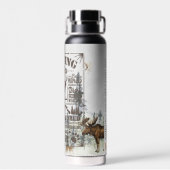Watercolor Jachtregels | Monogram Waterfles (Achterkant)