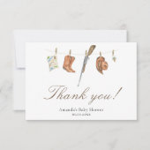 Watercolor jager babyshower bedankt (Voorkant)