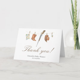 Watercolor jager babyshower bedankt