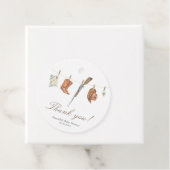 Watercolor jager babyshower bedankt bedankjes labels (In situ)