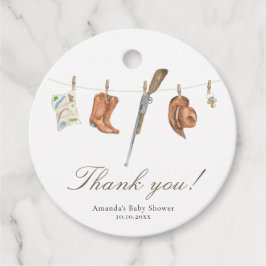 Watercolor jager babyshower bedankt bedankjes labels