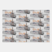 Watercolor Japanese Pagoda & Fuji Inpakpapier Vel (Voorkant 3)